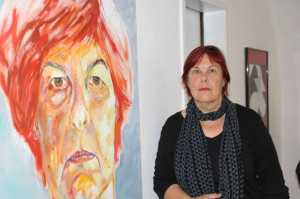 Elisabeth Kallinger mit Selbstportrait