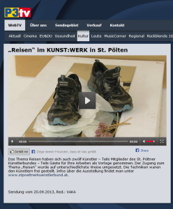 Bericht über die Ausstellung "Reisen" in P3Tv