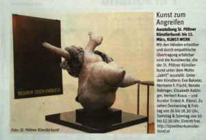 Brigitte Saugstads und Ernest A. Kienzls Arbeiten in der Ausstellung „taktil“