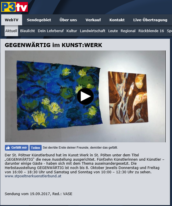 P3TV-Gegenwärtig im KUNST:WERK