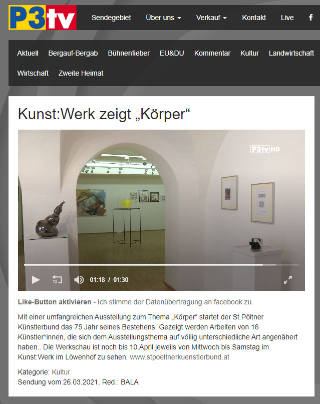 Still aus dem Beitrag „KÖRPER“ im P3TV