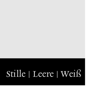 Logo Stille | Leere | weiß